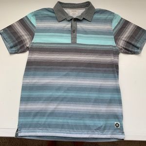 Linksoul Striped Golf Polo Shirt Size Large